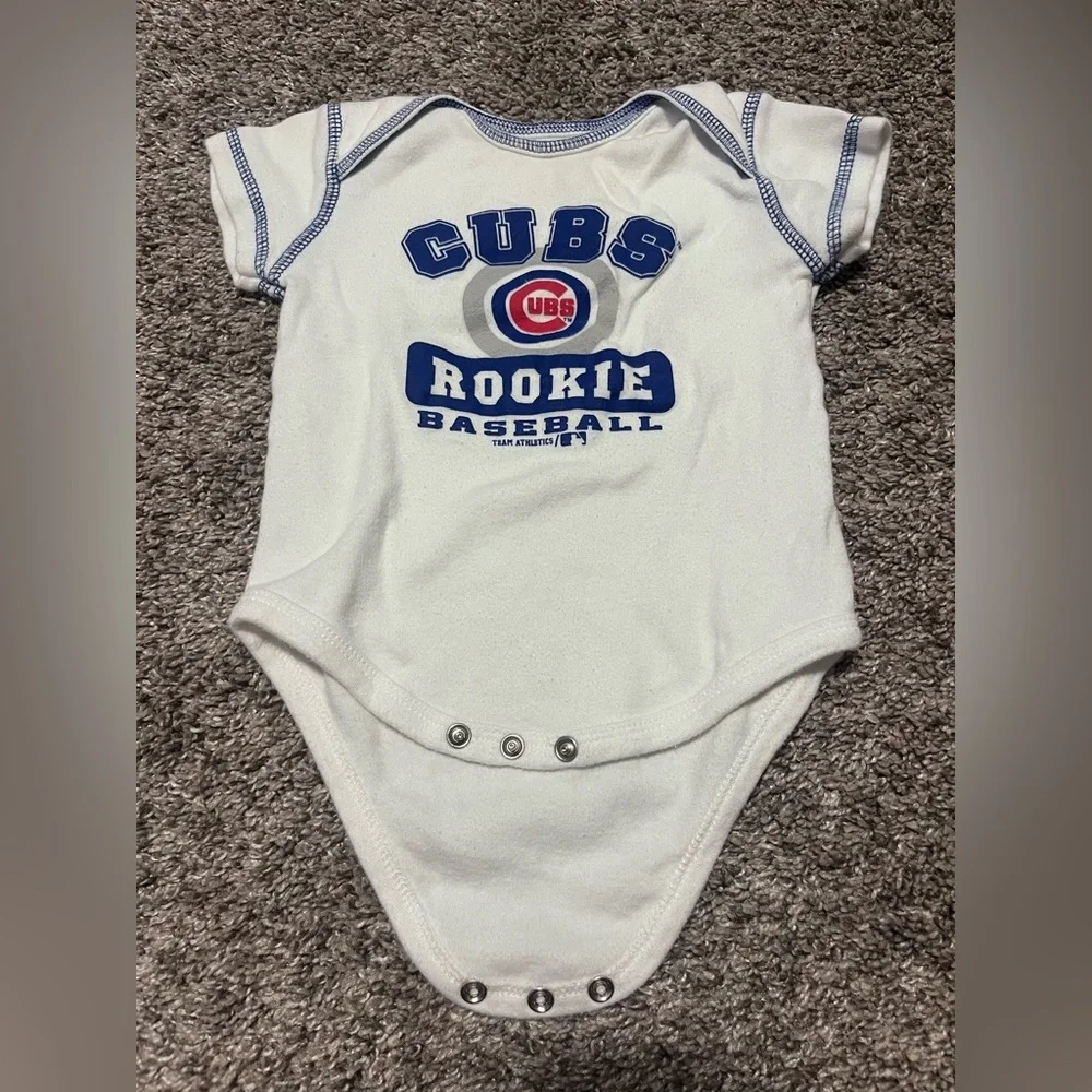 Chicago Cubs Bundle of 3 Baby‎ Bodysuit Set 6-9M Red, White & Blue